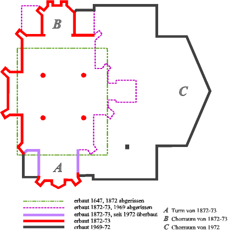 Grundriss der Bodendorfer Kirchen
